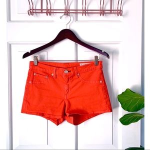 Rag & Bone Bright Red Low-Rise Shorts W1914O026